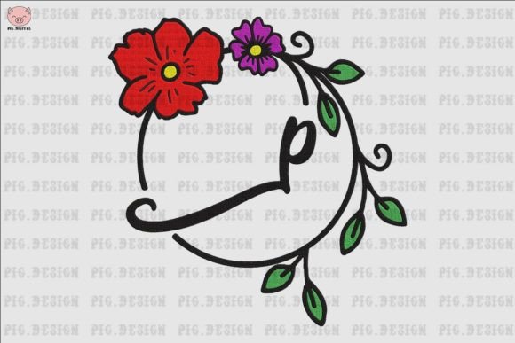 Flower Font P: A Designer’s Review for Seasonal Embroidery