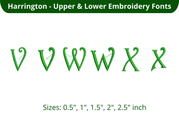 Harrington Font VWZ – A Seasonal Staple for Custom Embroidery