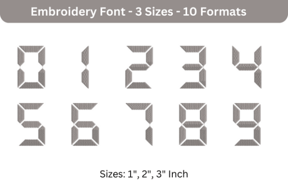 LCD Font 0 to 9 – A Review for Boutique Sweatshirt Designers