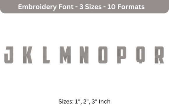 Major American Font J to R