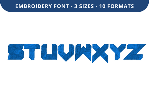 Metal Dude Font S to Z for Embroidery