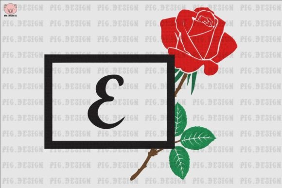 Rose Font E Embroidery Design Review for Small Business Merch